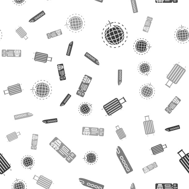 设置地球与飞行飞机火车行李箱图片下载