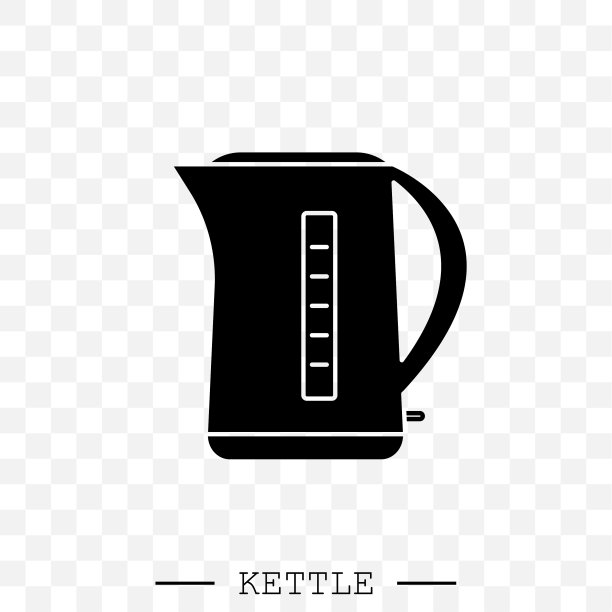 水壶图标茶壶Logo黑色水壶图片下载