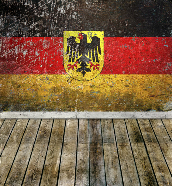 旧房间，墙上挂着德国国旗图片下载