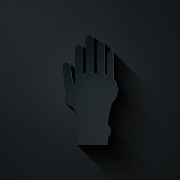 剪纸手与牛皮癣或湿疹的图标图片下载