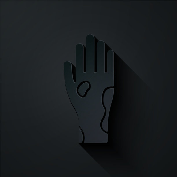 剪纸手与牛皮癣或湿疹的图标图片下载