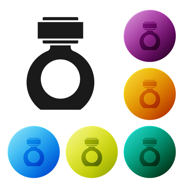 黑色须后水图标孤立在白色背景图片下载