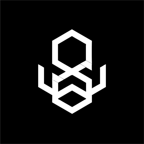 简单的abw awb aow首字母几何形状标志图片下载