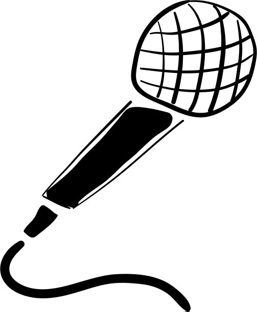 麦克风轮廓或颜色图片下载