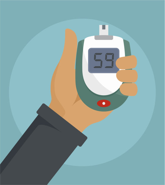 葡萄糖计在手背景平式图片下载