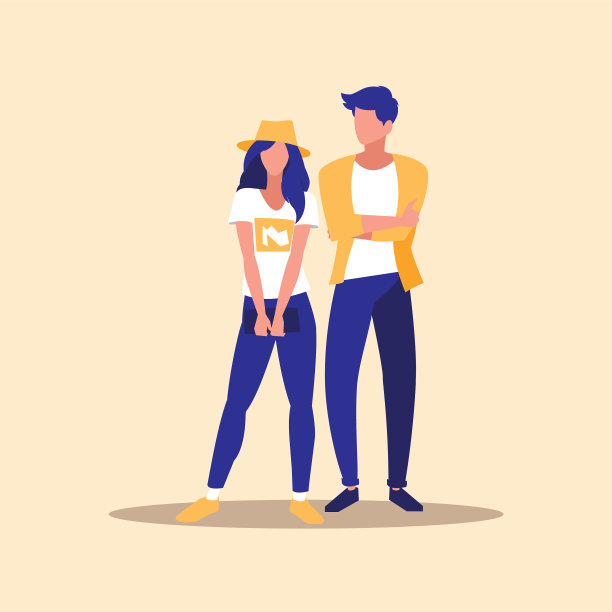 一对职业模特角色图片下载