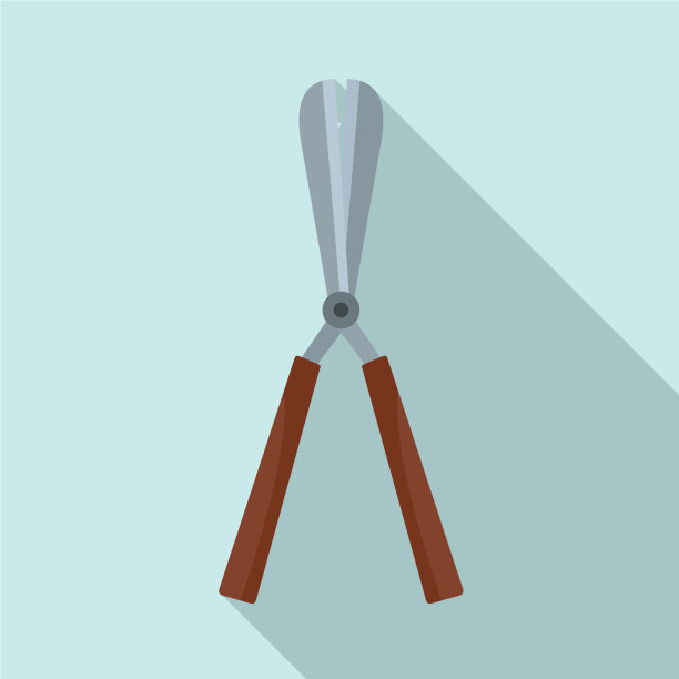 剪刀灌木图标平风格图片下载