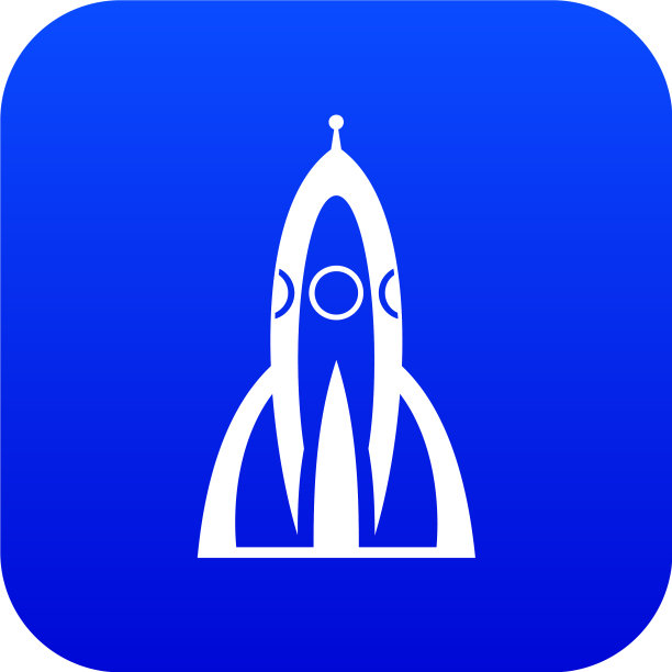 火箭图标数字蓝色图片下载