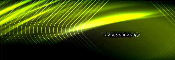 霓虹发光的流体波线魔法能量空间图片下载