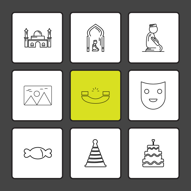 清真寺祷告卡穆斯林风景叫面具图片下载