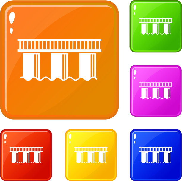 城市桥梁图标设置颜色图片下载