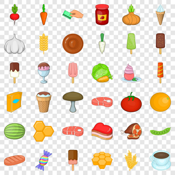 蜂蜜图标设置卡通风格图片下载