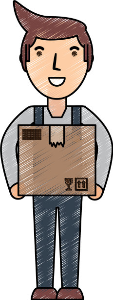 送快递的卡通图片下载