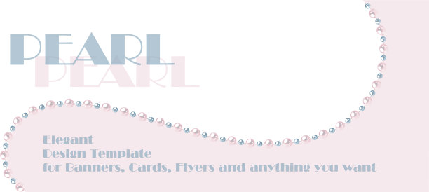 优雅的模板用珍珠串设计图片下载