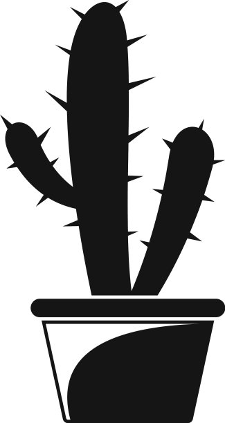 仙人掌图标风格简单图片下载