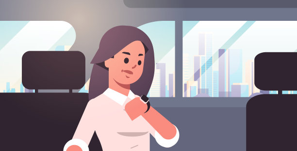 年轻的女商人在看时间图片下载