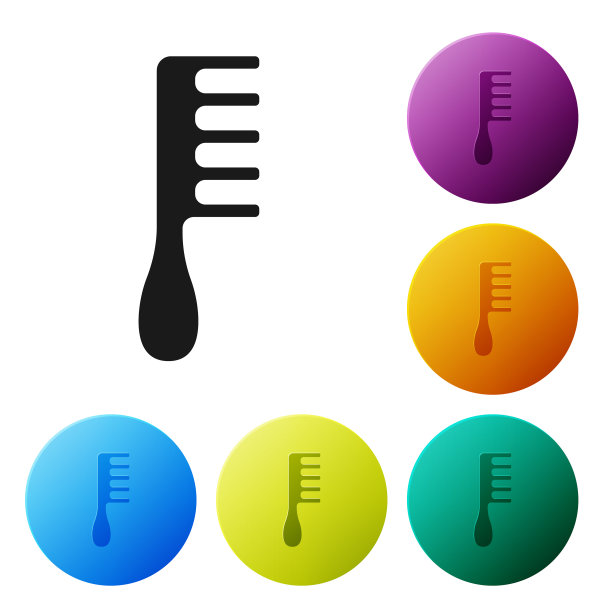 黑色毛刷图标孤立在白色背景图片下载