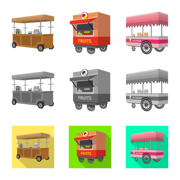 孤立对象营销和帐篷标识集图片下载