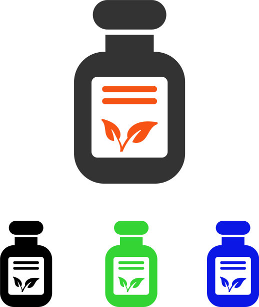 天然药物平面图标图片下载