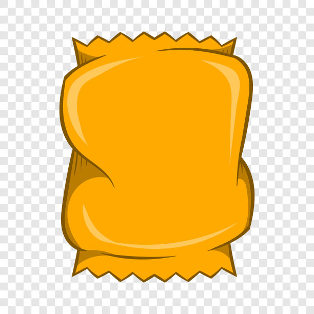 皱巴巴的包装图标卡通风格图片下载