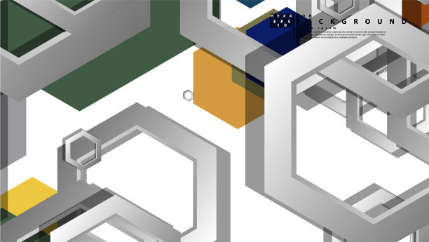 抽象几何背景与六边形的中间图片下载