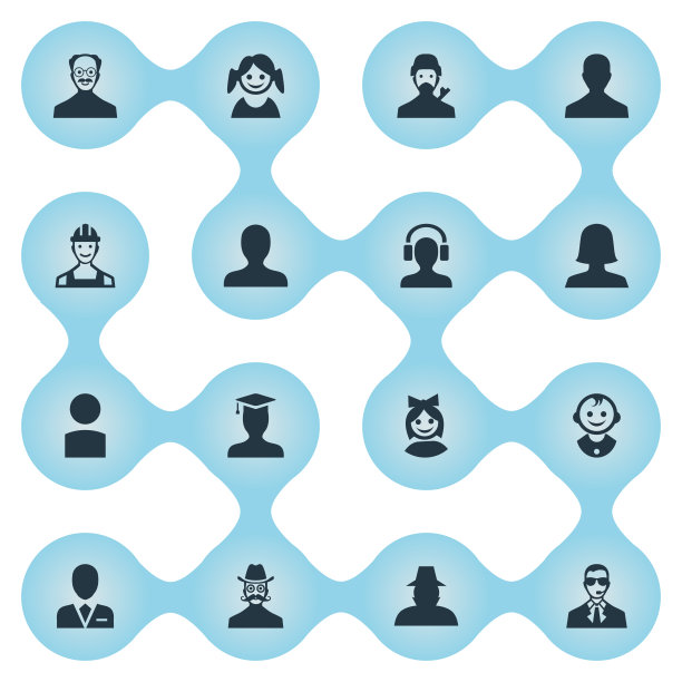 一组简单的头像图标图片下载