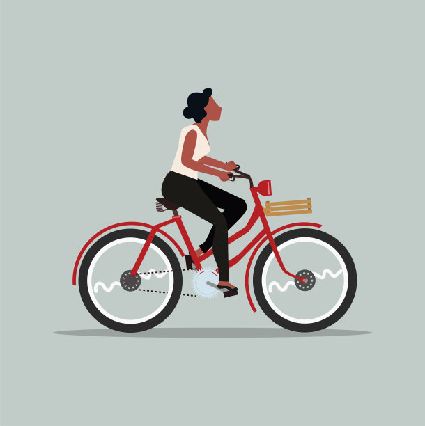 骑自行车的女人图片下载