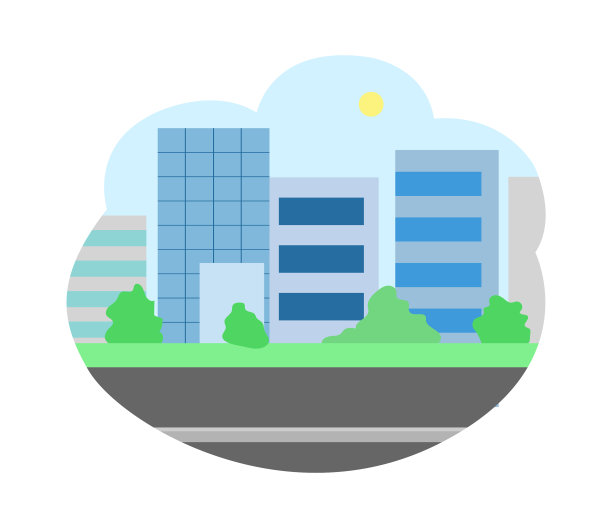 摩天大楼与现代城市景观小镇图片下载