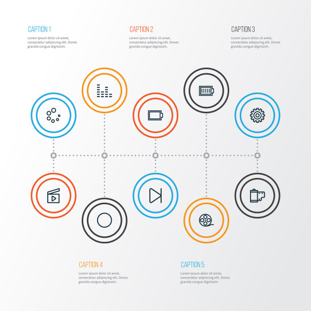 多媒体图标线条样式设置与音频混合器图片下载