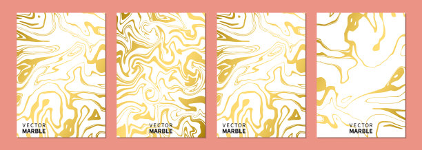 液体大理石纹理在金色垂直横幅图片下载