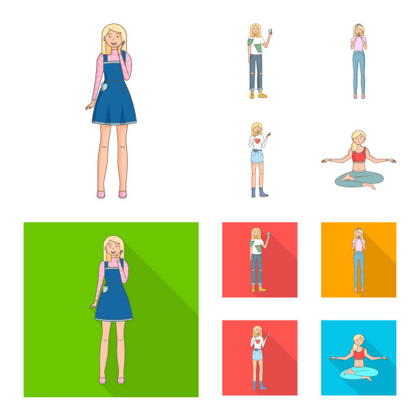 设计姿态和情绪图标收集图片下载