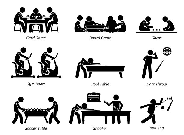 室内俱乐部游戏和娱乐活动图片下载