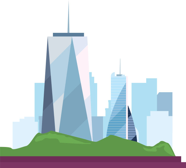 高楼、城市高塔、公园全景图片下载