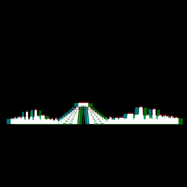 孤立的墨西哥城城市景观图片下载