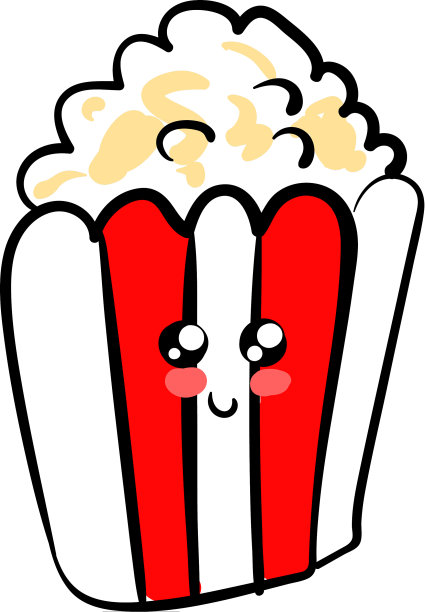 想象可爱的爆米花或颜色图片下载