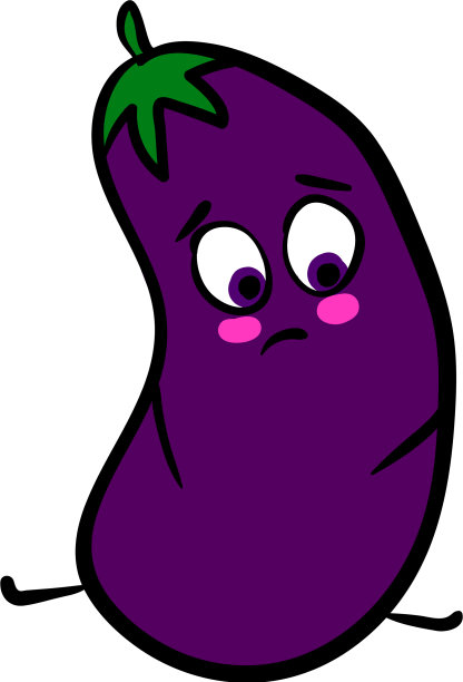 形象颓废的茄子或颜色图片下载