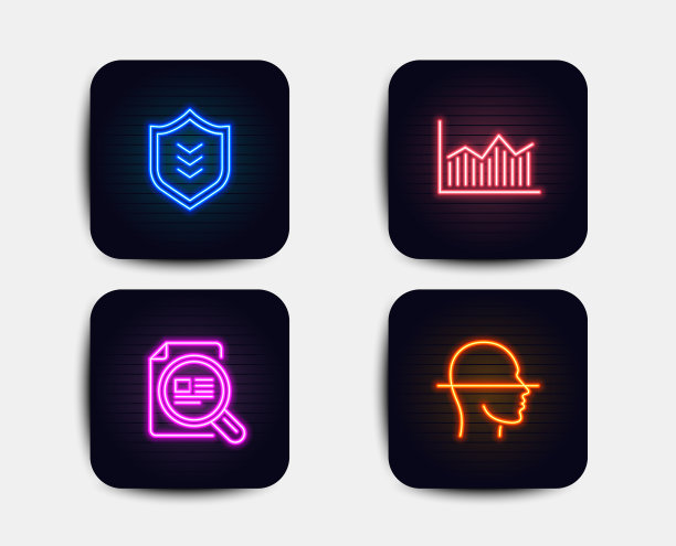 金钱图表检查物品和盾牌图标图片下载