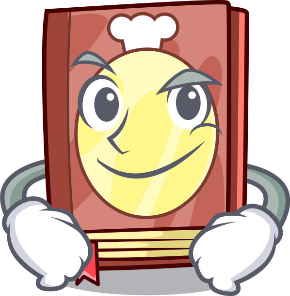 书中孤立的傻笑食谱漫画图片下载