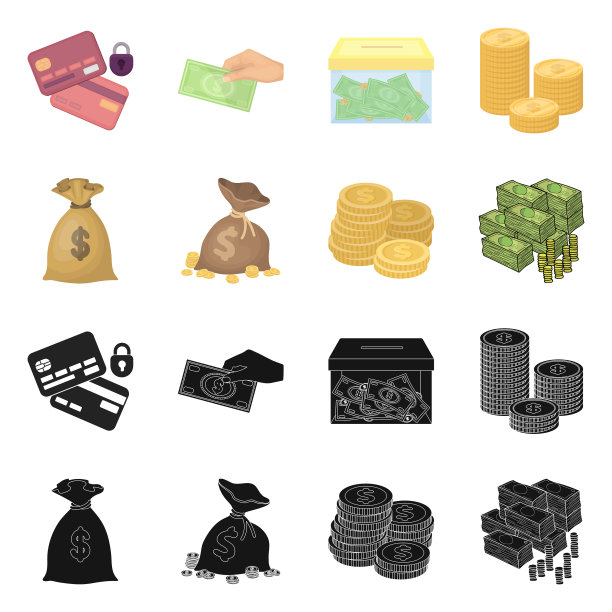 孤立对象付款和贷款标志图片下载