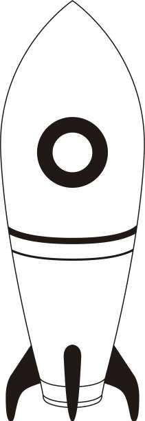 孤立的火箭太空玩具图标图片下载