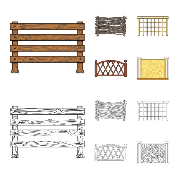 门和围栏图标集图片下载