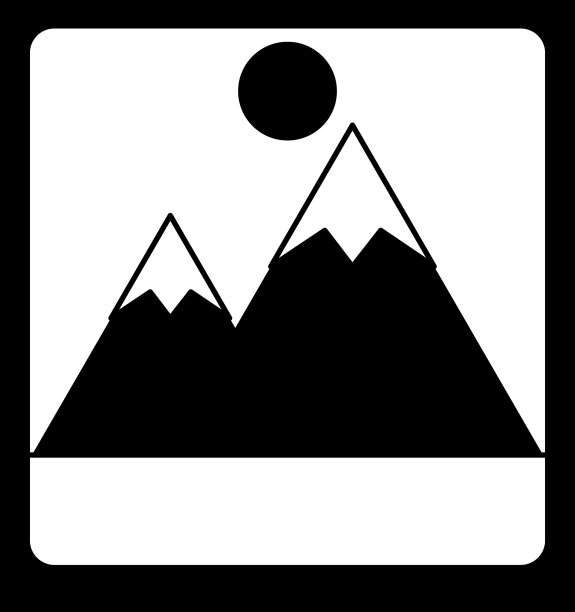 照片与山和太阳的图标形象图片下载