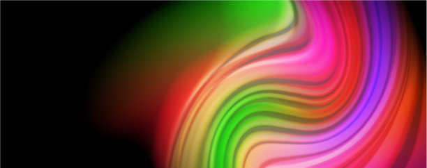 现代彩虹液体彩色流动彩色海报图片下载