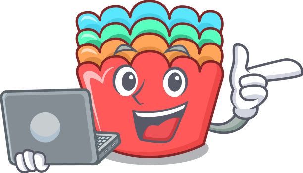 用笔记本烘培模具塑造卡通人物图片下载