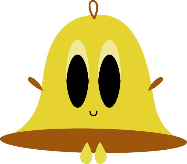 一种微笑的黄色铃铛或颜色图片下载