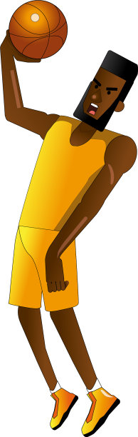 穿着白色球衣的黄色篮球运动员图片下载