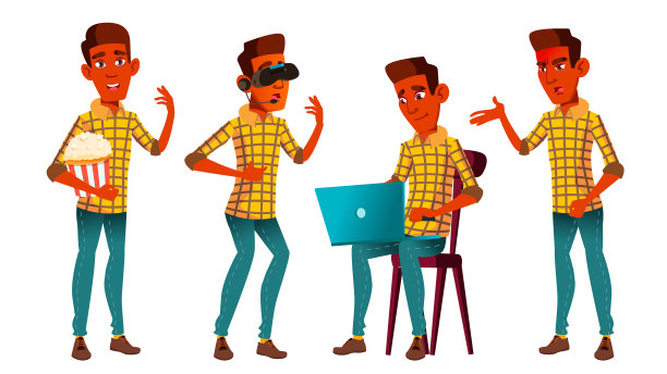 十几岁男孩的姿势设置印度印度教亚洲图片下载