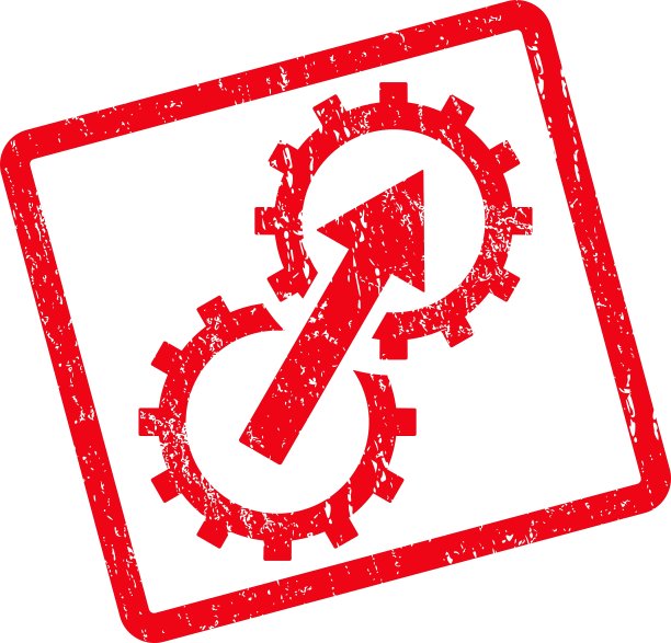 齿轮集成图标橡胶图章图片下载