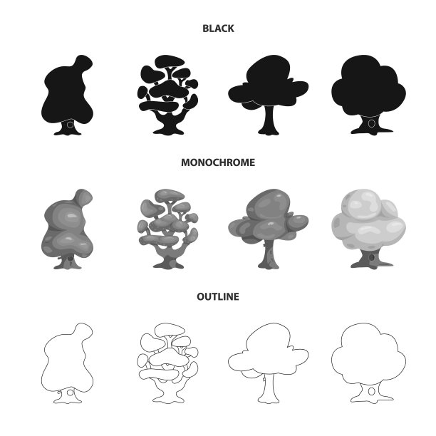 孤立对象的树和自然标志图片下载