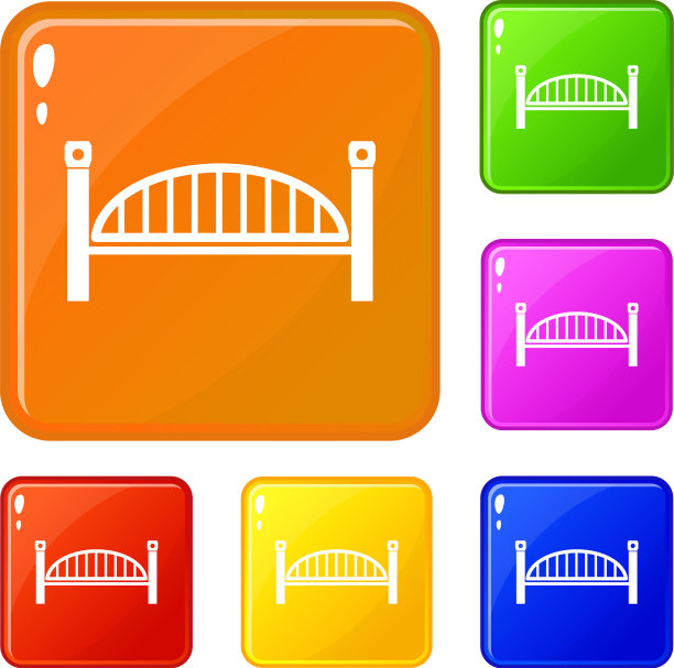 现代拱桥图标设置颜色图片下载